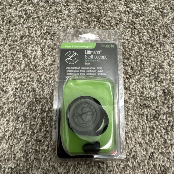 3M Littmann Stethoscope Parts Kit Classic III Cardiology IV Black 40016 Genuine - Picture 1 of 3